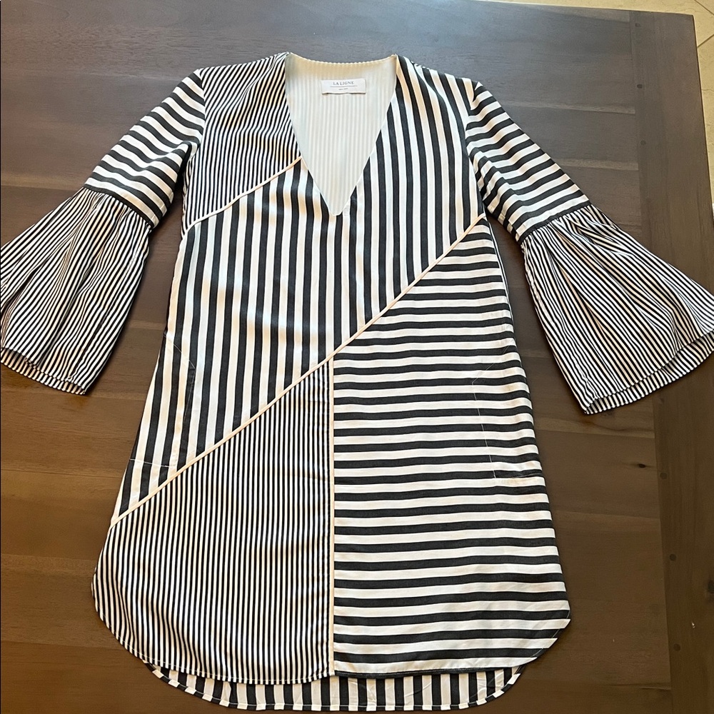 LA LIGNE silk blend lined Shirttail Dress - XS